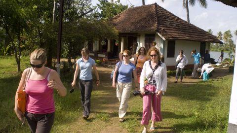 Tourists at Kumarakom