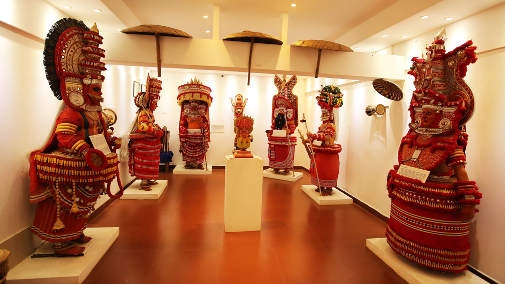 Theyyam life size models at Chirakkal Folklore Museum