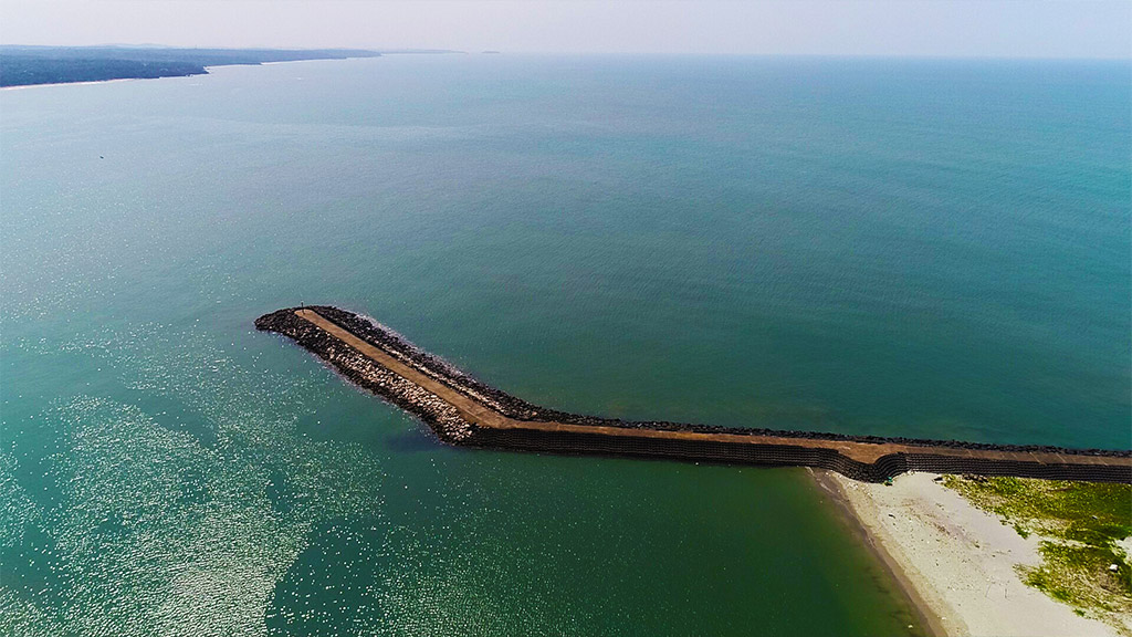 Aerial view of Kannur Harbour