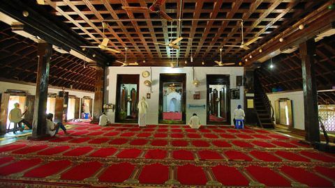 Wooden Ceilings at Odathil Mosque