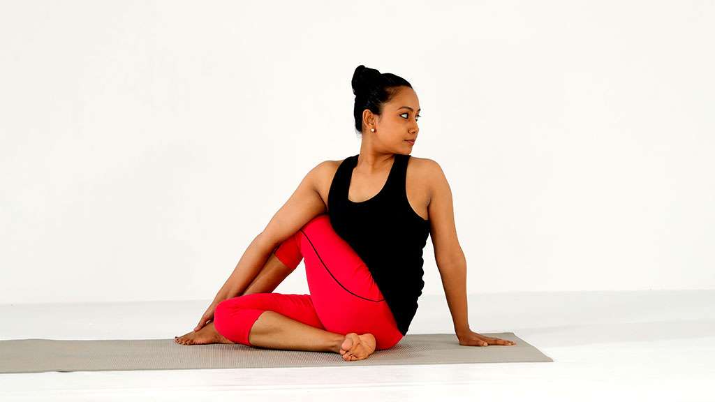 3 simple seated twist yoga poses - YouTube