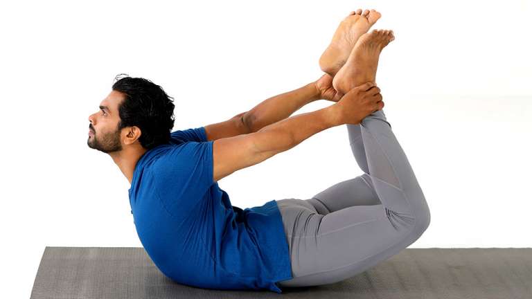 Benefits of Bow Pose Dhanurasana named to describe the curved shape