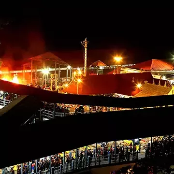 Sabarimala Temple, night view